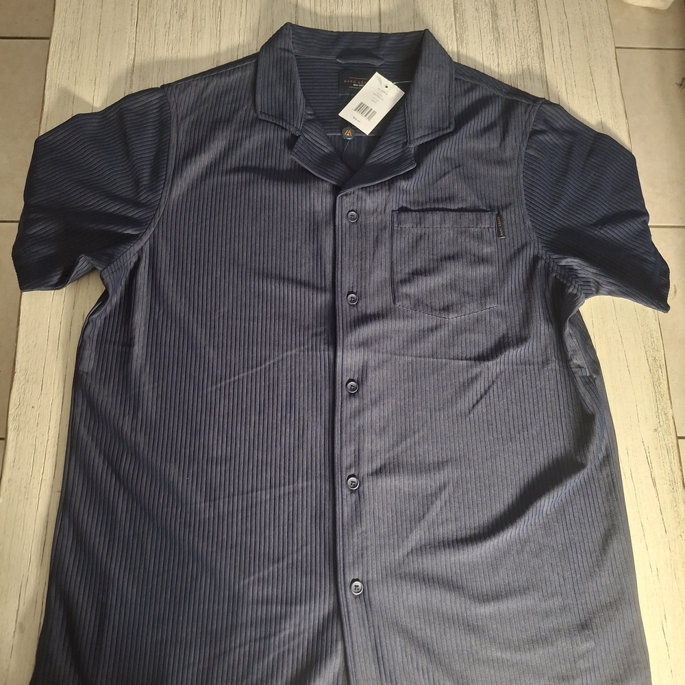 💋MARC ASHER Stylish Navy Striped Men's Shirt.💋